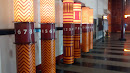 Rolling Pillars At Metro Station