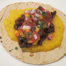 Butternut Squash, Black Bean & Mango Tacos