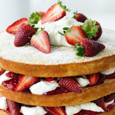 Diet Low Fat Strawberry Topped Cake