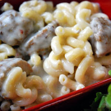 Southwestern Macaroni and Cheese with Adobo Meatballs