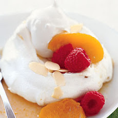 Apricot-Raspberry Pavlovas with Sliced Almonds