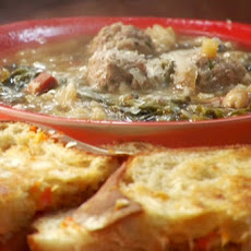 Mini Meatball Minestra and Grilled Provolone
