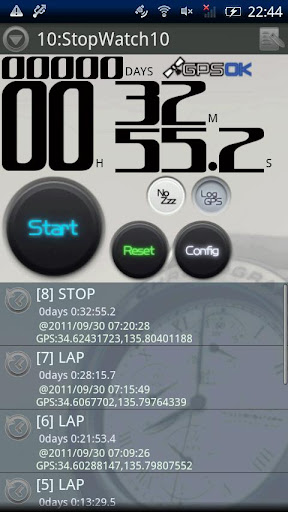 Stop Watch with GPS Ad Ver