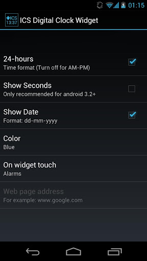 ICS Digital Clock Widget