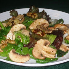 Portabellini & Toasted Walnuts on Greens