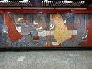 油麻地港鐵站籠中鳥馬賽克壁畫