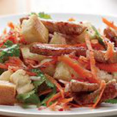 Pan-Fried Pork Salad with Pickled Carrots and Radishes