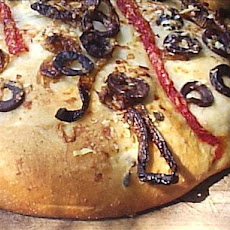 Olive, Parmesan and Roast Pepper Topped Rolls