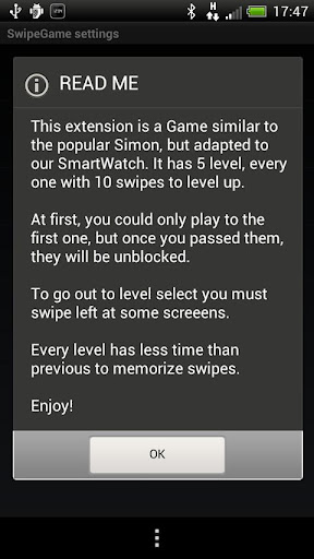 Swipe Game for SmartWatch