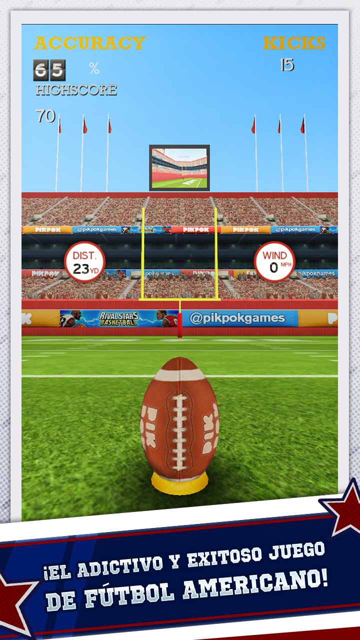 Android application Flick Kick Field Goal screenshort