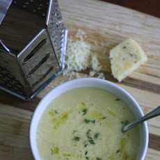 Cauliflower Soup with Sharp Cheddar and Thyme