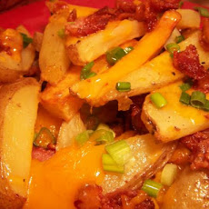 Potato Wedges With Cheese and Bacon