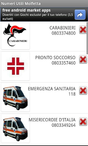 Molfetta's usefull phone Num.