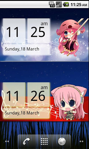 Chibi Luka Clock Widget 2x4