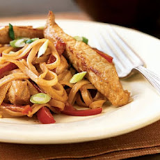 Spaghetti with Pork and Peanut Sauce
