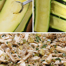 Chicken Enchilada Stuffed Zucchini Boats