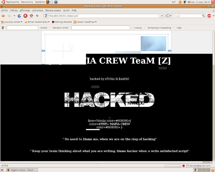 Poste.dz hacké