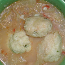 Aztec Onion Lime Soup With Corn Dumplings