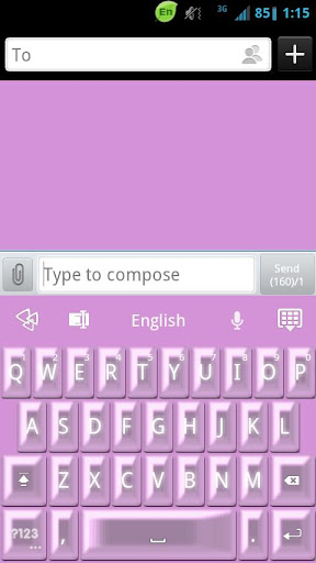 GO Keyboard Pink Pearl Theme