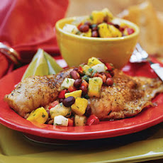 Caribbean Catfish With Mango-Black Bean Salsa