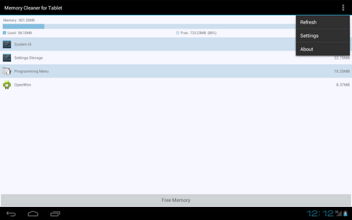 【免費工具App】Memory Cleaner for Tablet-APP點子