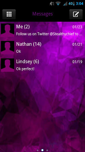 GO SMS Evil Purple Theme