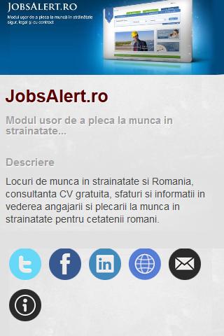 Jobs Alert Romania Mobile App