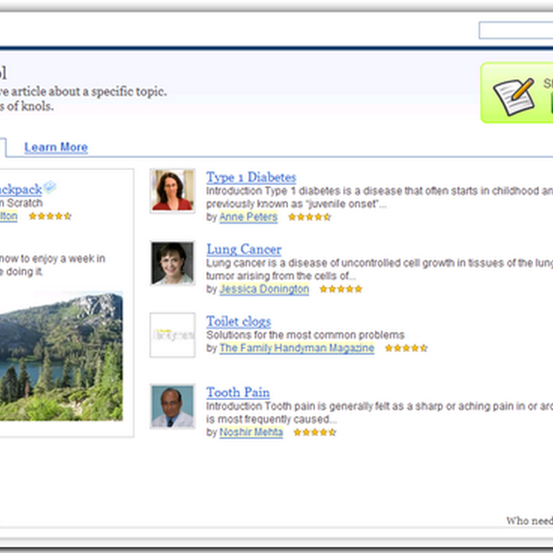 Google Opens Doors to Knol – Online Encyclopedia - Open for Contributions...