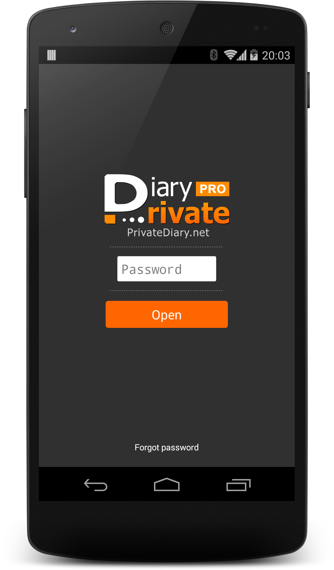 Android application Private DIARY screenshort