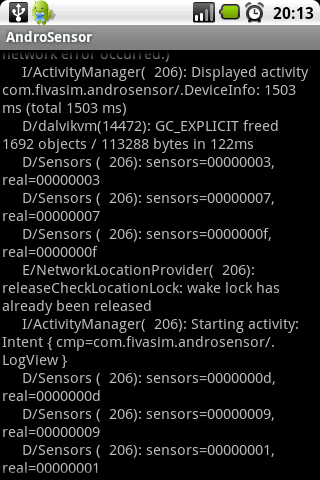 AndroSensor Log Collector