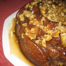 Pear Spice Bundt Cake With Walnut Praline Topping