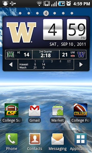 Washington Huskies Live Clock