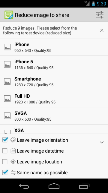 Android application Image Reduce Pro screenshort