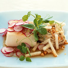 Marinated Tofu with Cold Peanut Noodles