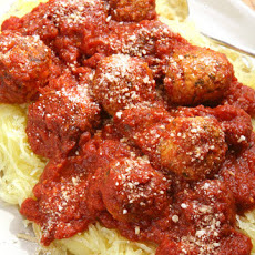 Spaghetti Squash with Turkey Meatballs