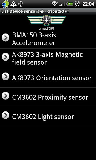 List device sensors