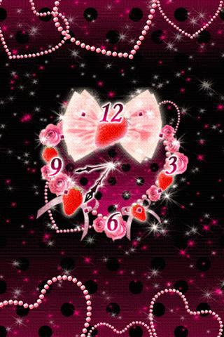 Sparkling Pink clockWidget