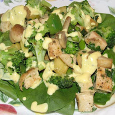 Chicken Caesar Mustard on Spinach