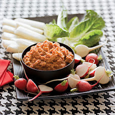 Red Pepper-Potato Dip with Crudités