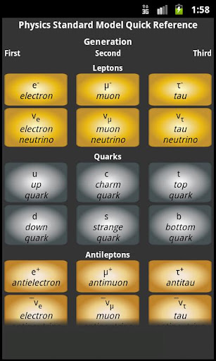 Physics Standard Model Quick