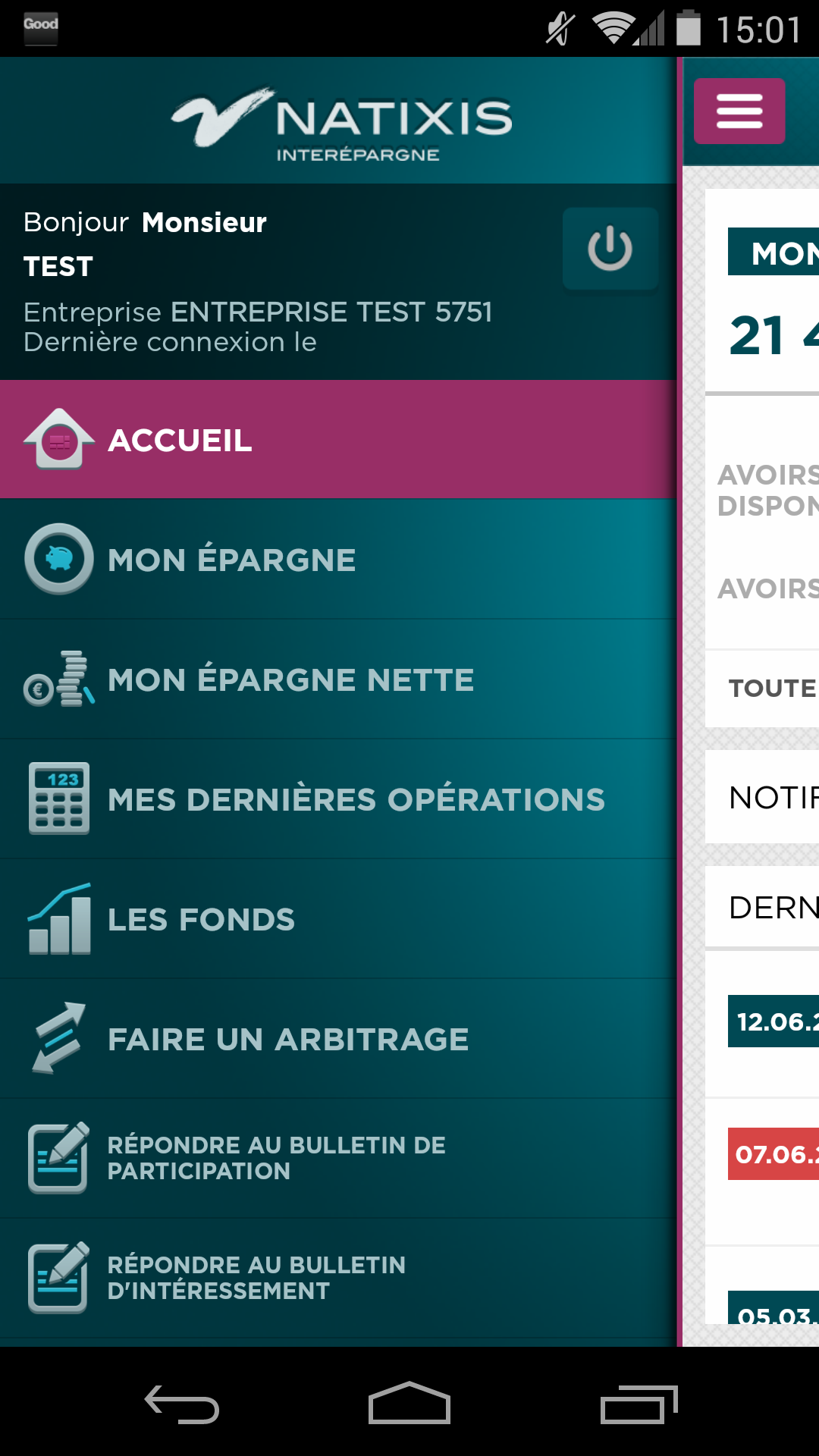Android application My Savings screenshort