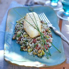 Baked Sheepshead on Hoppin' John