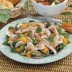 Warm Chicken Spinach Salad
