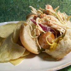 Cole Slaw on Hot Dogs
