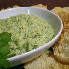 Jade Hummus With Pita Crisps