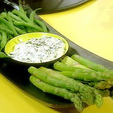 Asparagus and Green Beans with Tarragon Lemon Dip