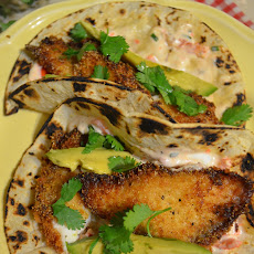 Fish Tacos With Peppadew Tartar Sauce.