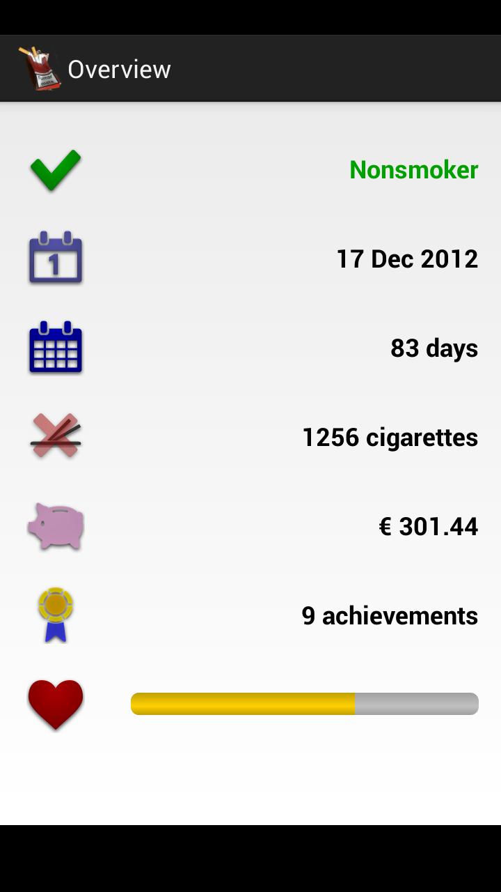 Android application Quit-Smoking Coach screenshort
