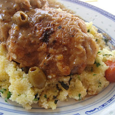 Cook the Book: Braised Chicken with Apricots, Green Olives, and Herbed Couscous