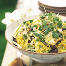 Asian Noodle, Mushroom, and Cabbage Salad